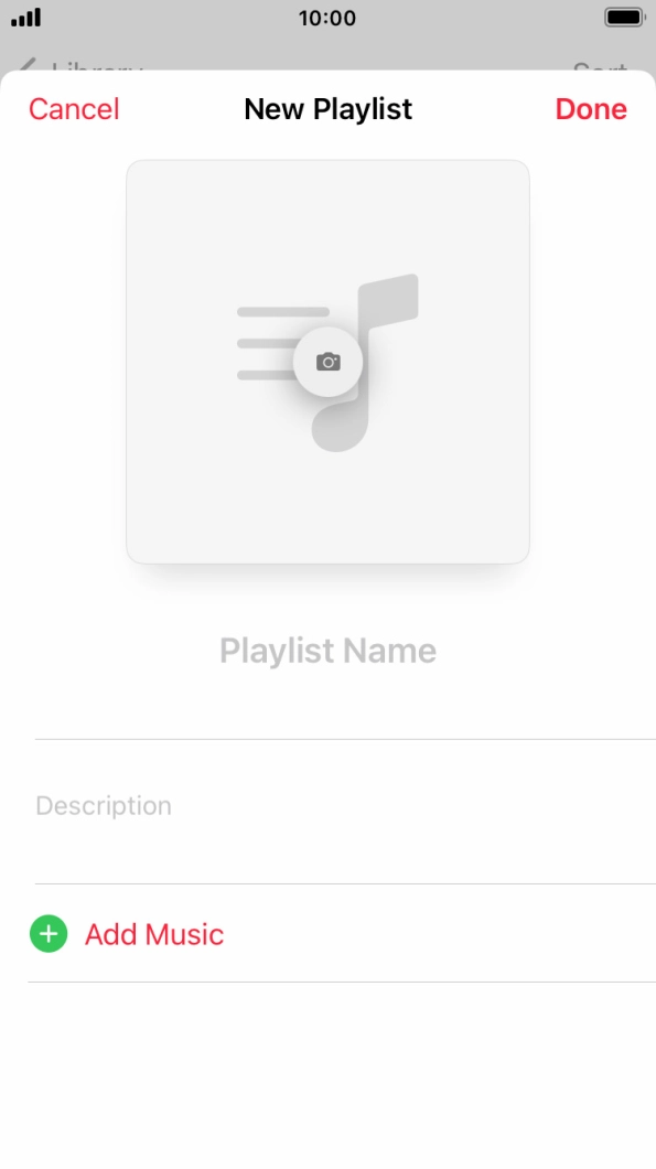 Press the text input field and key in a name for the playlist. Press the text input field and key in a name for the playlist.