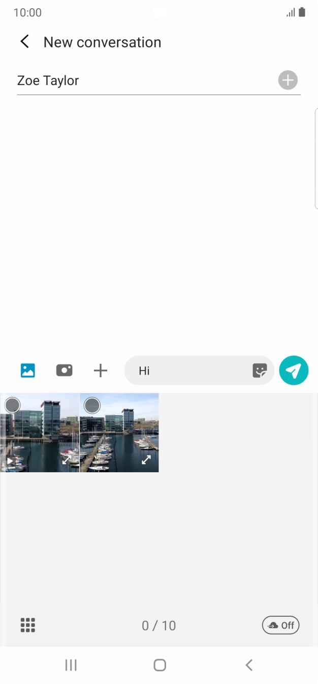 Press the gallery icon and go to the required folder. Press the gallery icon and go to the required folder.
