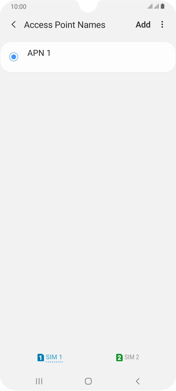 Press the required SIM. Press the required SIM.