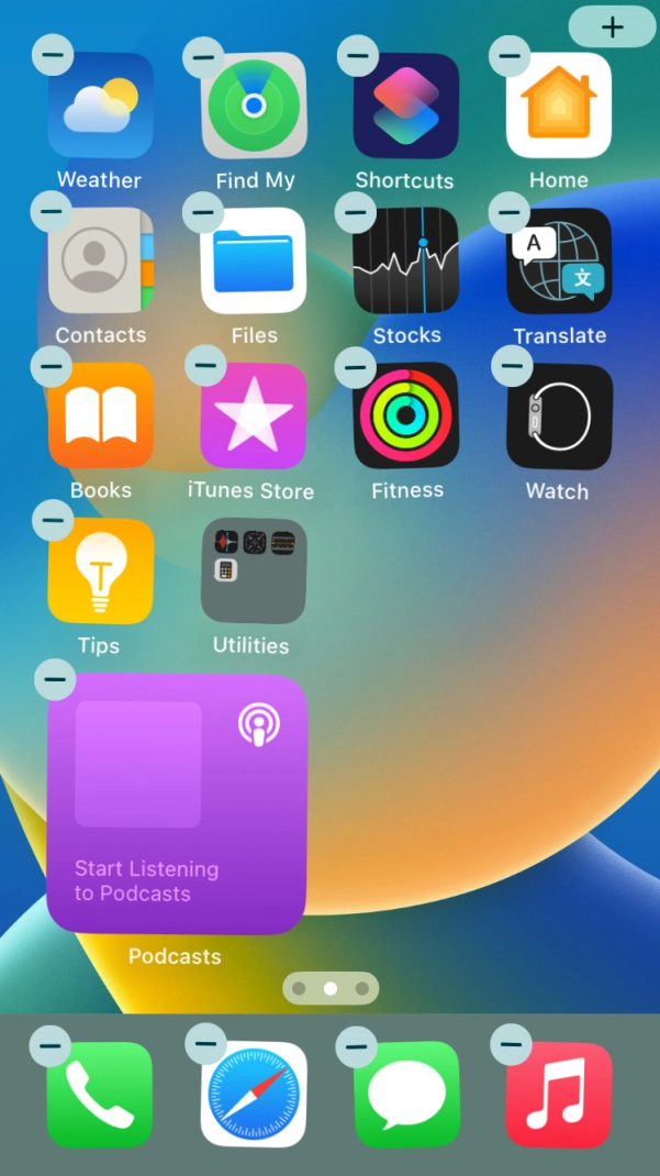 Press the Home key. Press the Home key.
