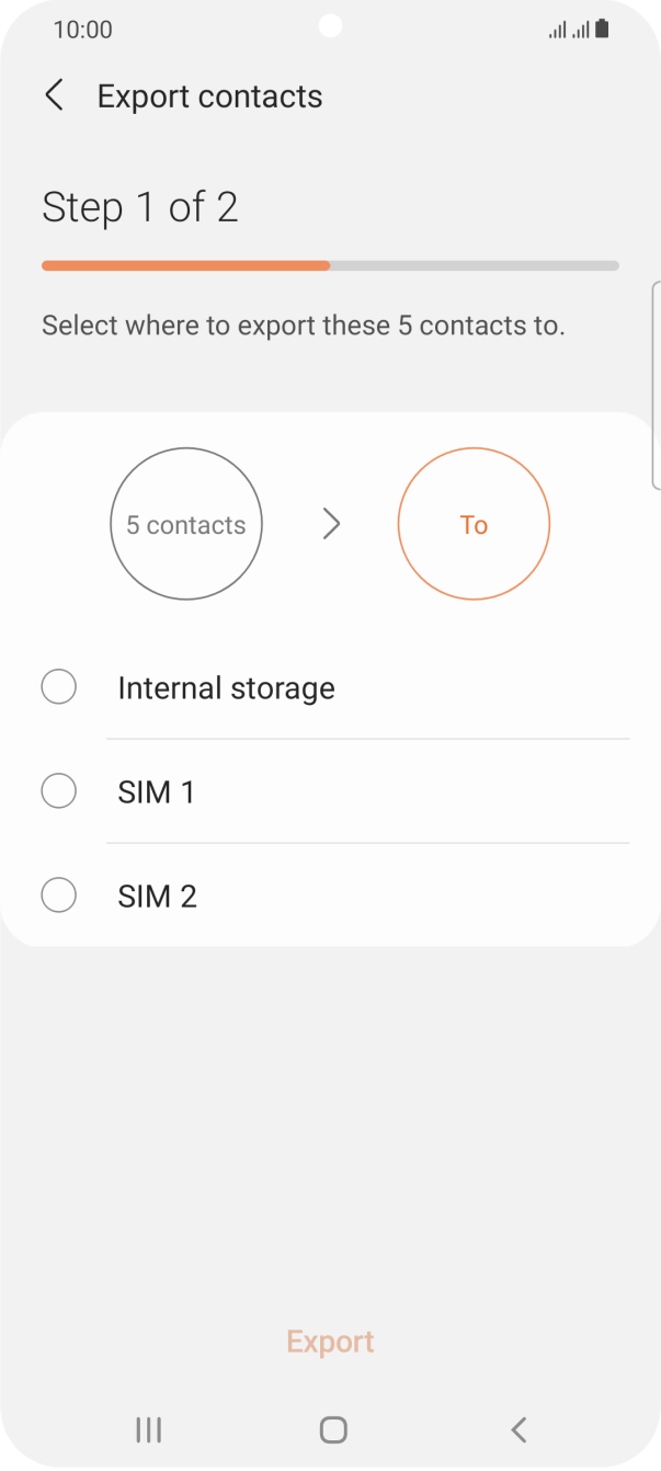 Press the required SIM.