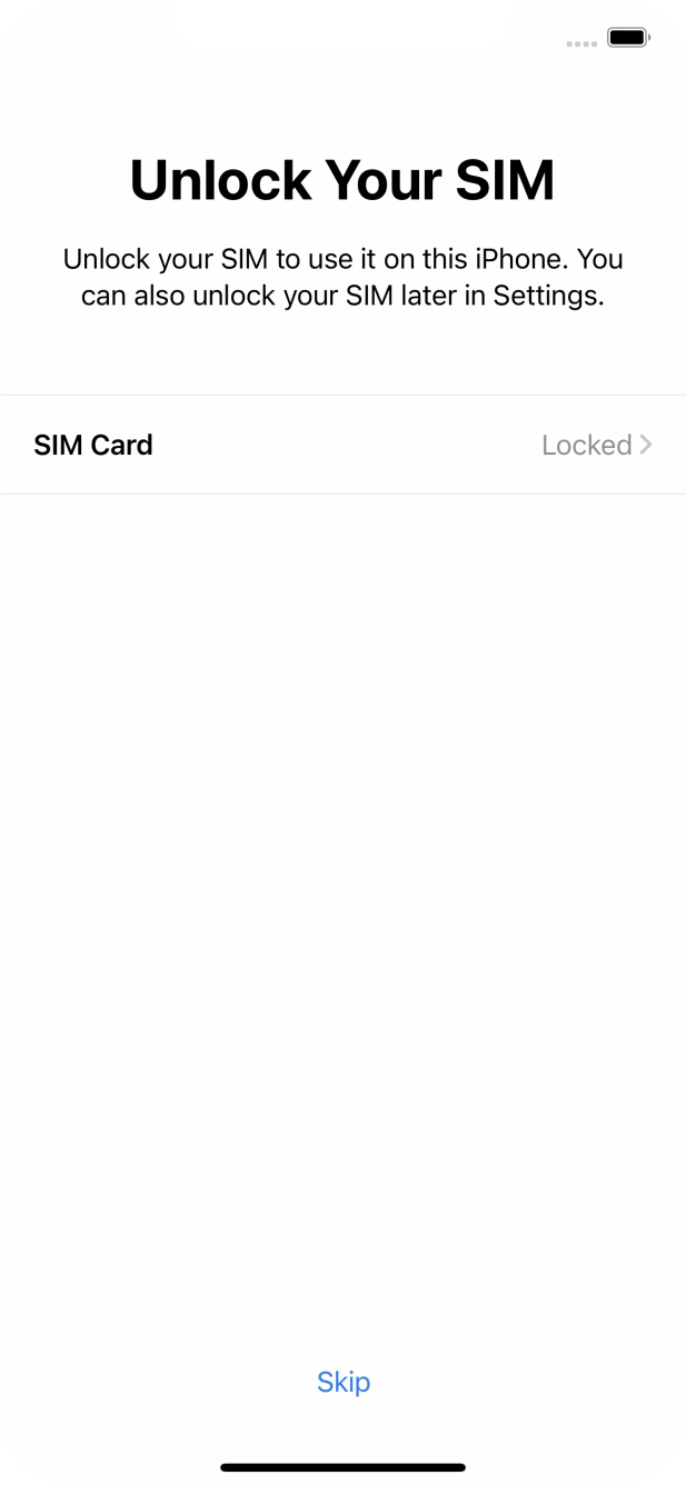 Press SIM Card. Press SIM Card.