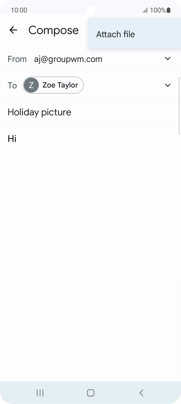 Press Attach file and go to the required folder. Press Attach file and go to the required folder.