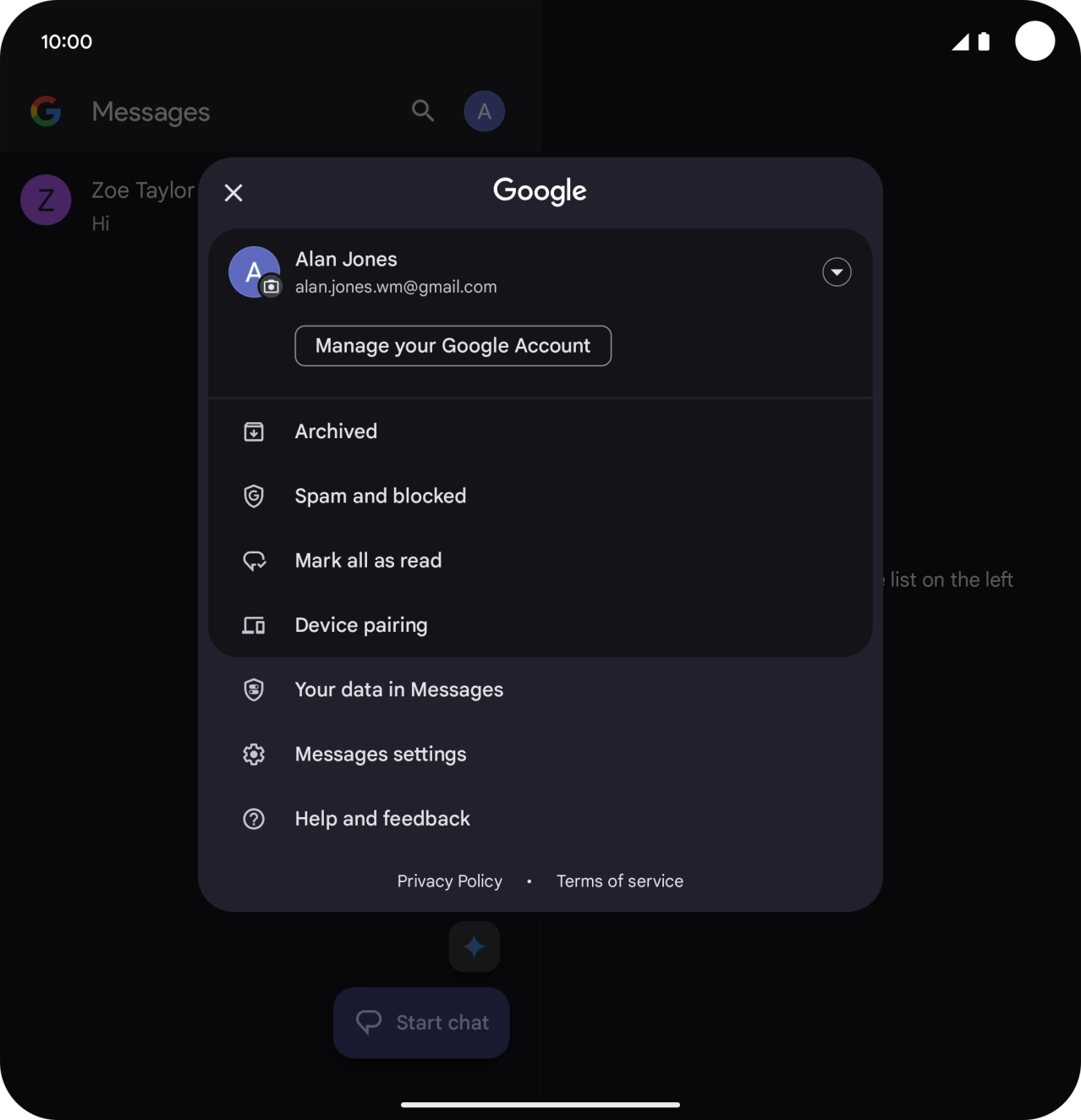 Press Messages settings. Press Messages settings.