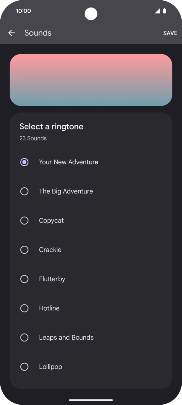 Press the required ring tones to hear them.