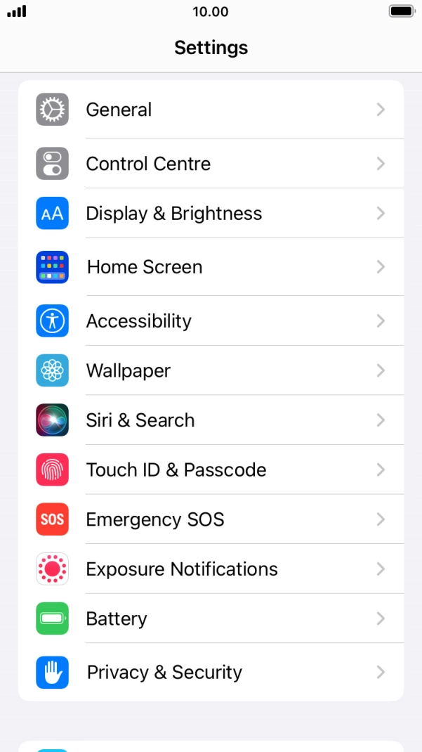 Press Touch ID & Passcode. Press Touch ID & Passcode.