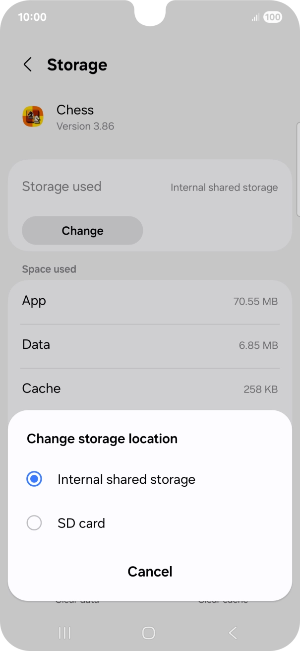 Press the name of the memory card.