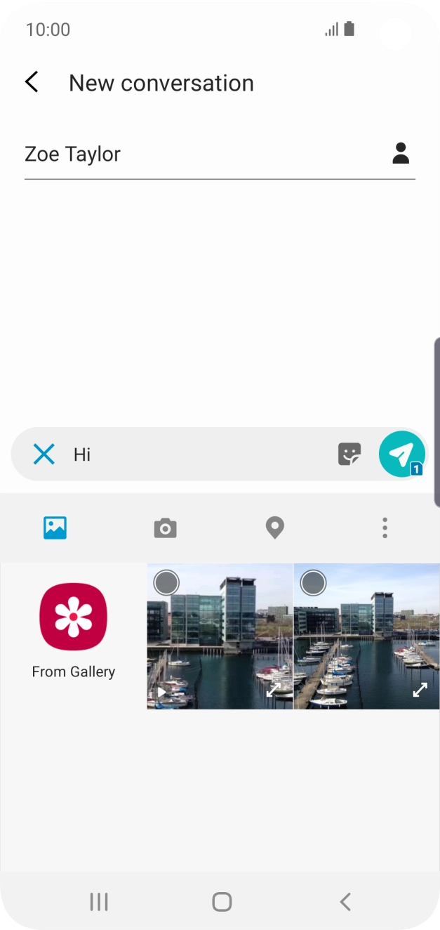 Press the picture icon. Press the picture icon.