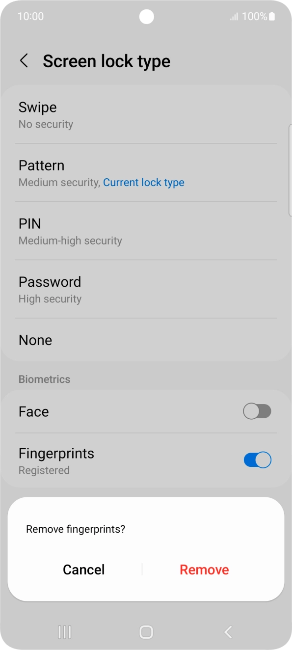 Press Remove. Press Remove.