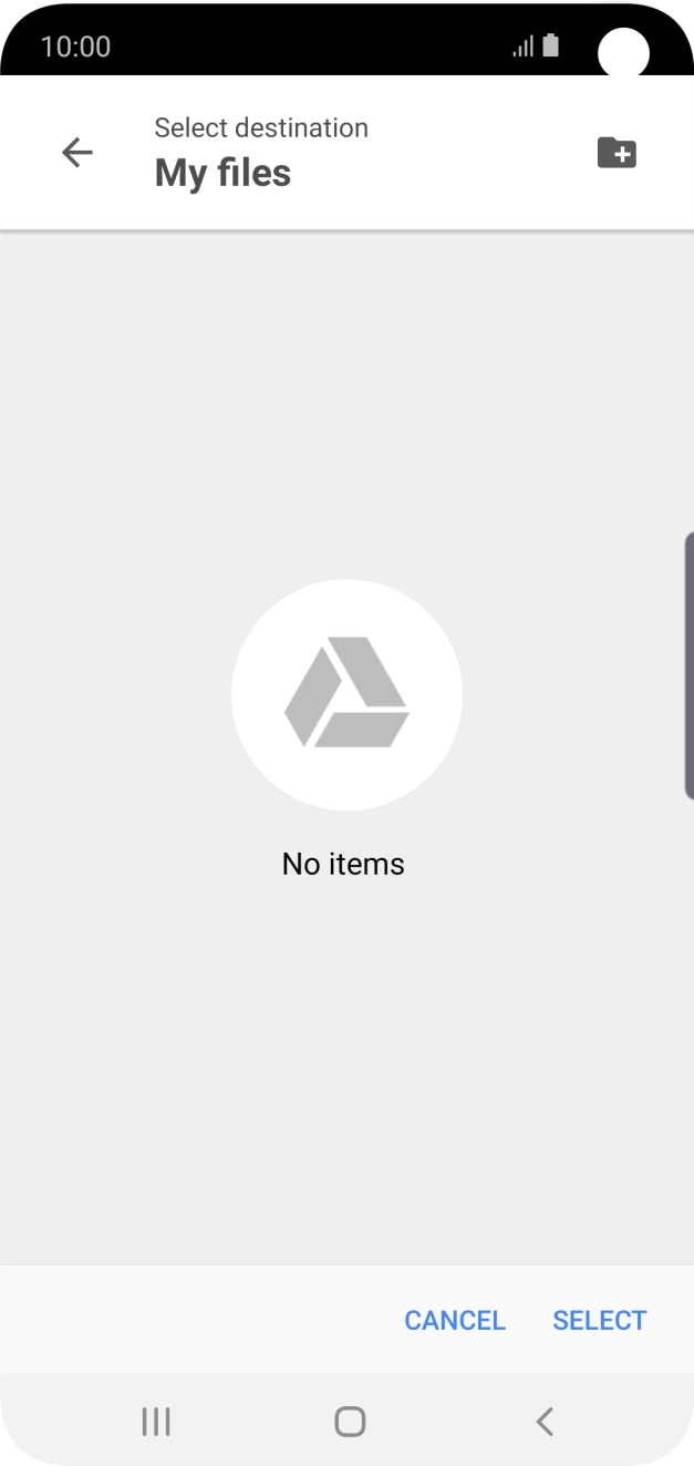 To create a new folder, press the new folder icon and follow the instructions on the screen to create a new folder. To create a new folder, press the new folder icon and follow the instructions on the screen to create a new folder.