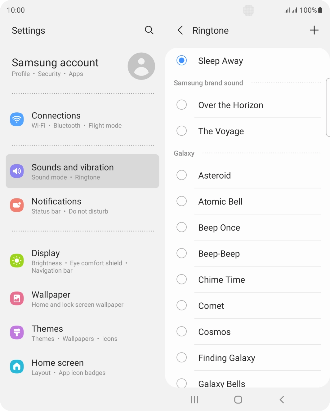 Press the Home key to return to the home screen.