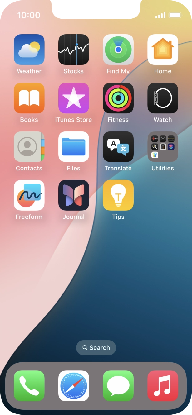 Press and hold anywhere on the home screen.