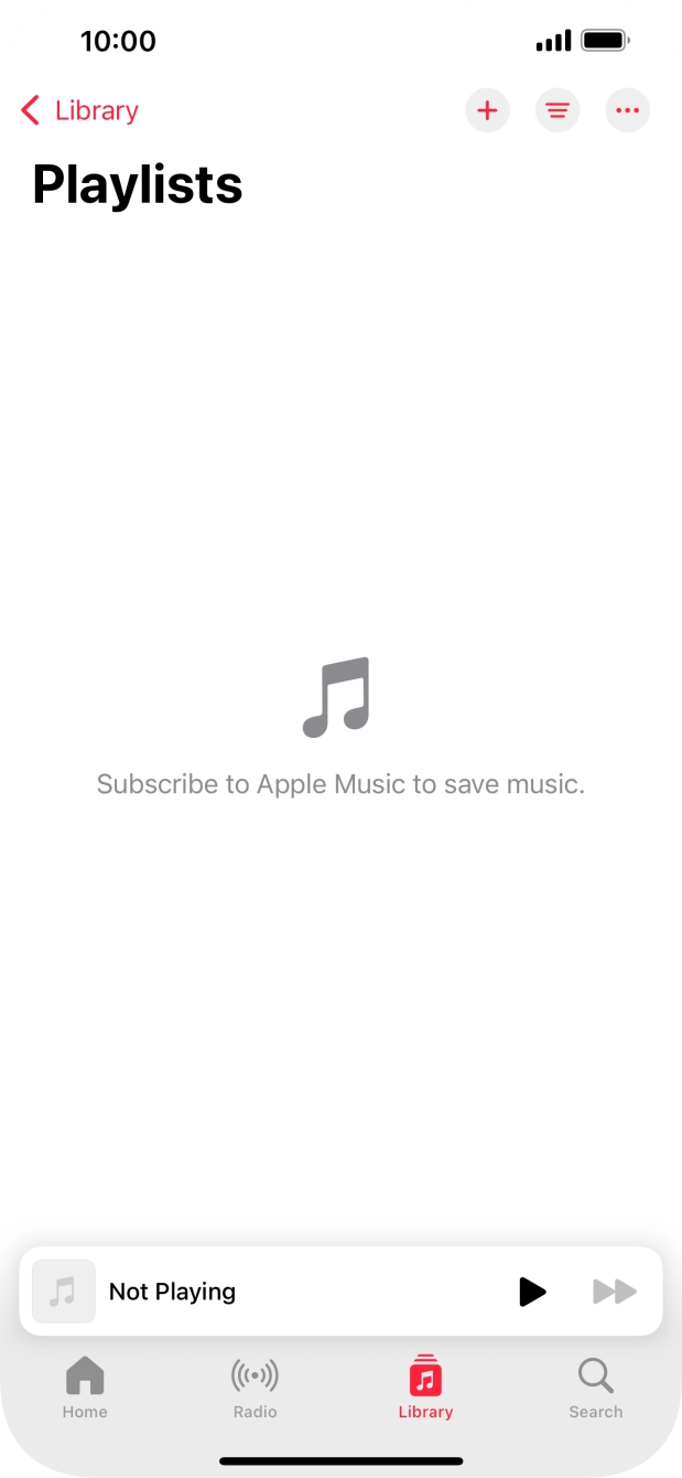Press the new playlist icon. Press the new playlist icon.