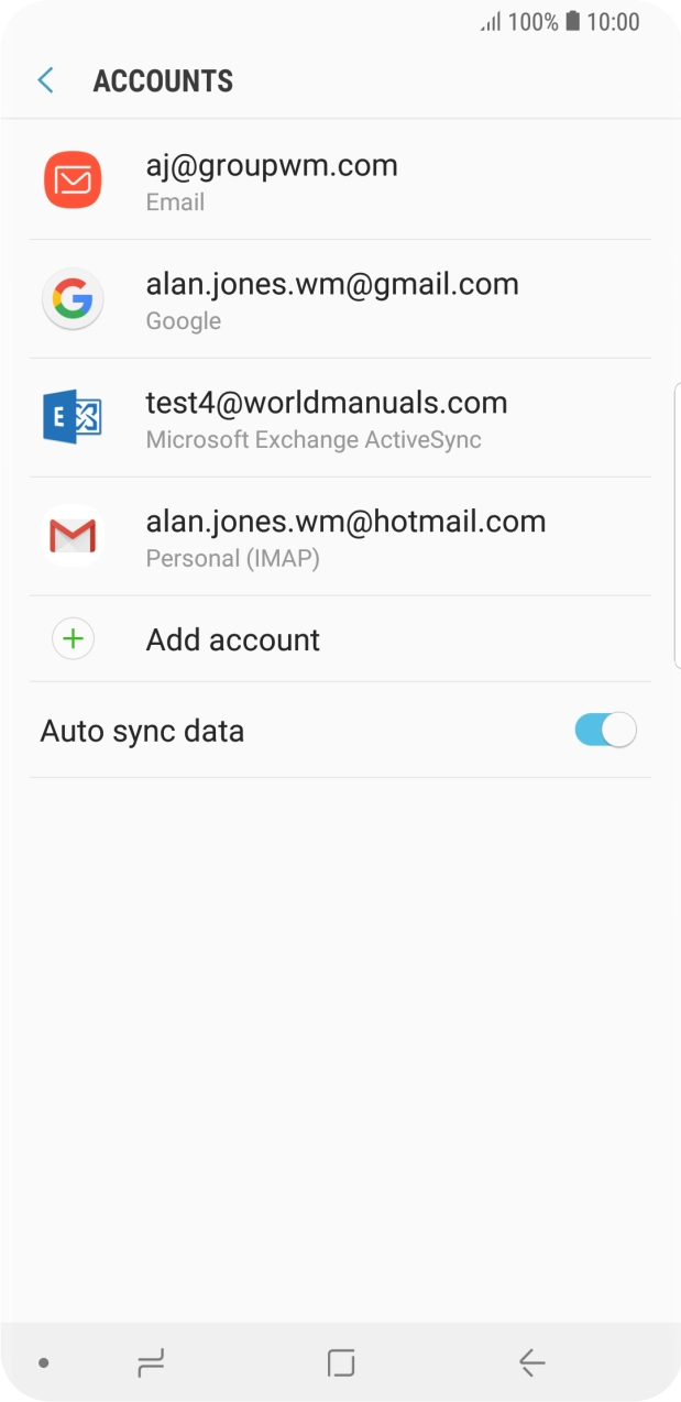 Press the indicator next to 'Auto sync data'.