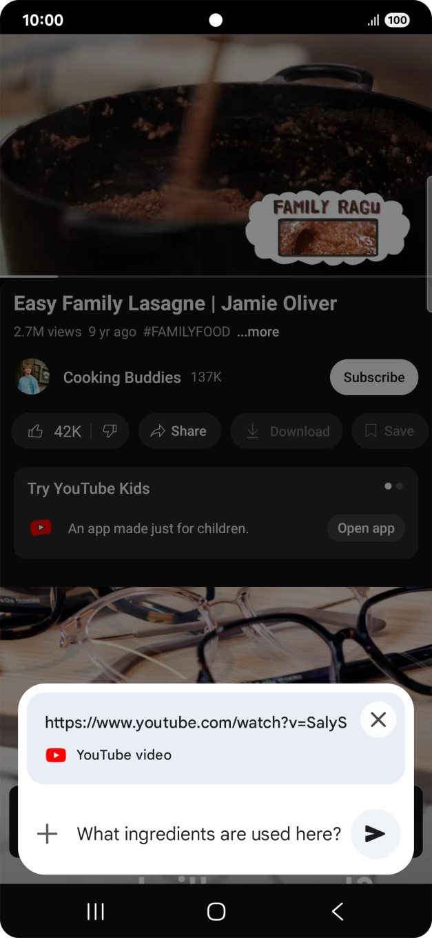Follow the instructions on the screen to type or speak the required question for the video.