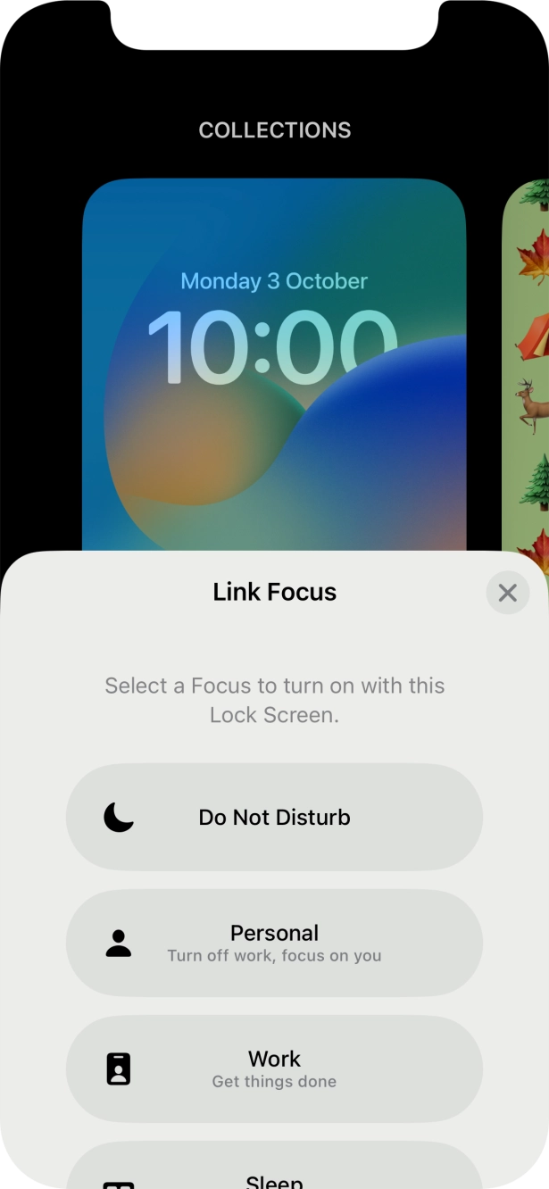 Press the required focus mode. Press the required focus mode.