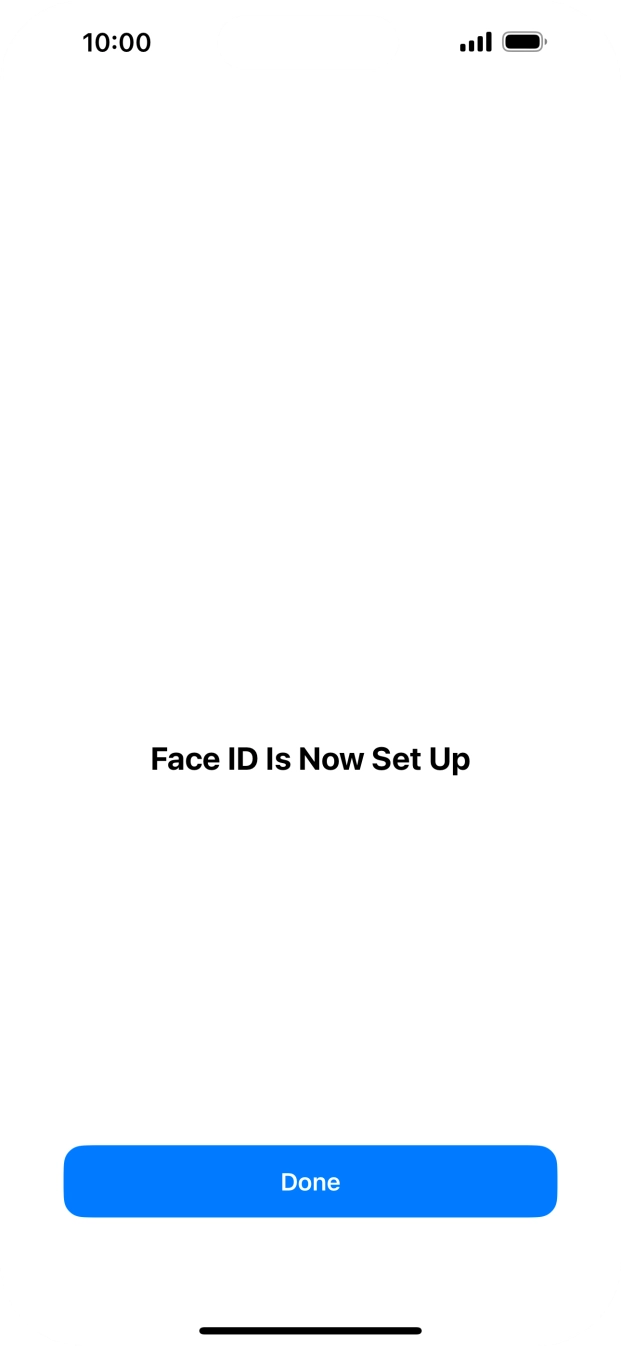 Press Done. If you haven't previously selected a lock code, key in a code of your own choice twice.