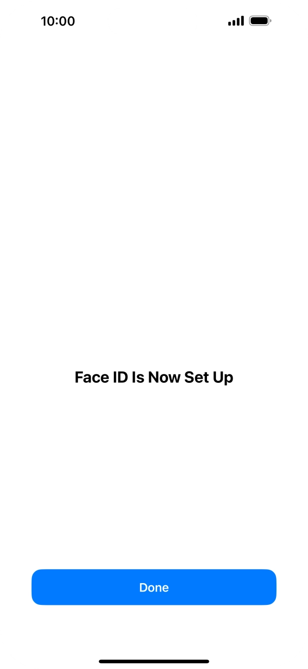 Press Done. If you haven't previously selected a lock code, key in a code of your own choice twice.