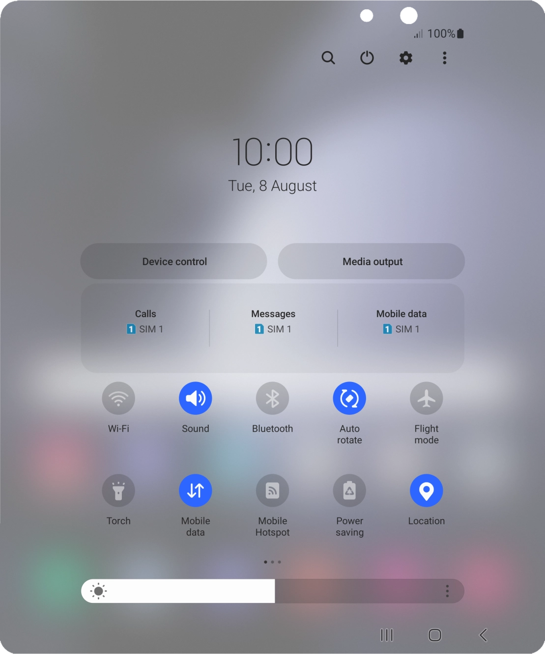 Press the settings icon. Press the settings icon.