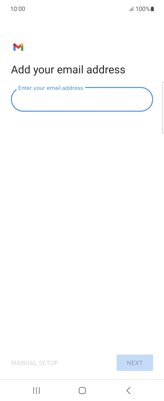 Press the field below 'Enter your email address' and key in your email address. Press the field below 'Enter your email address' and key in your email address.