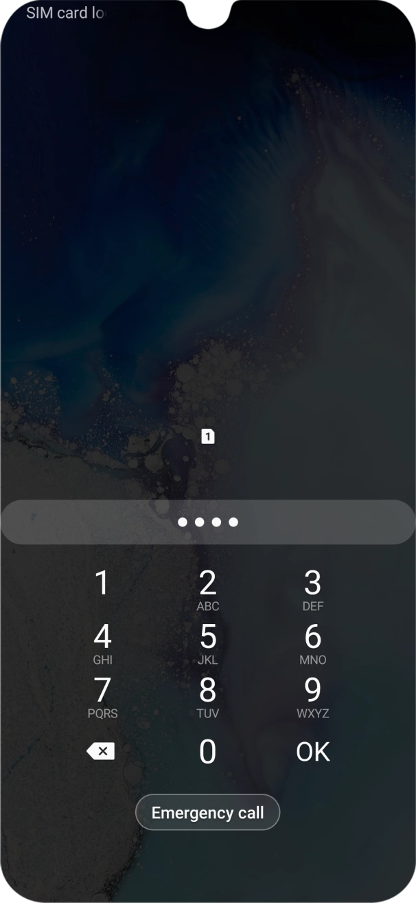 Key in your SIM PIN and press OK. The default SIM PIN is 0000.
