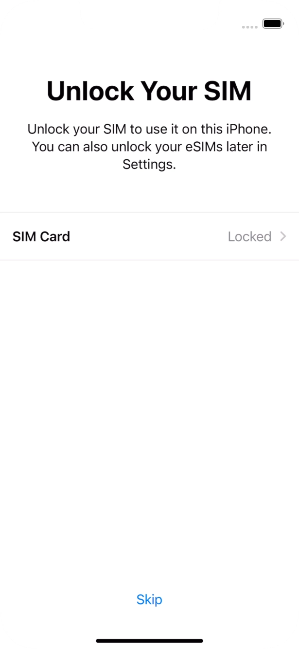 Press SIM Card.