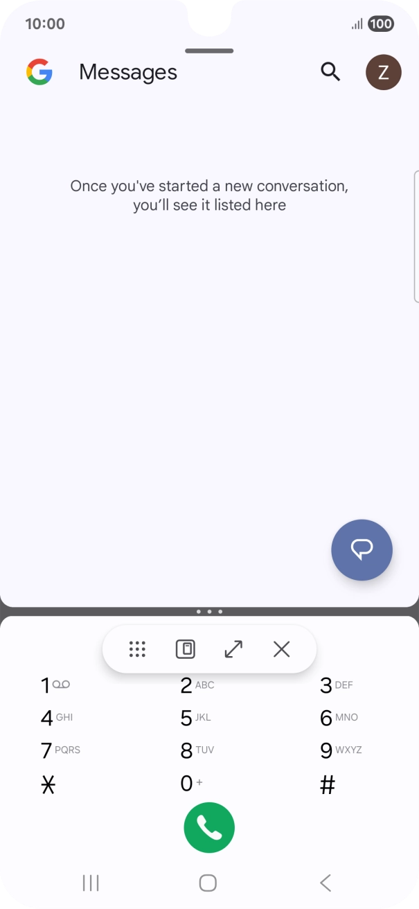 Press the end icon. Press the end icon.