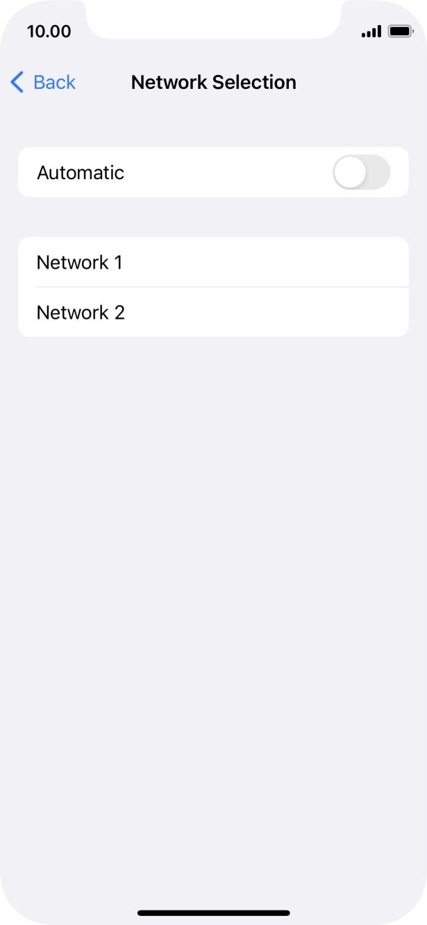 If you turn off the function, press the required network. If you turn off the function, press the required network.