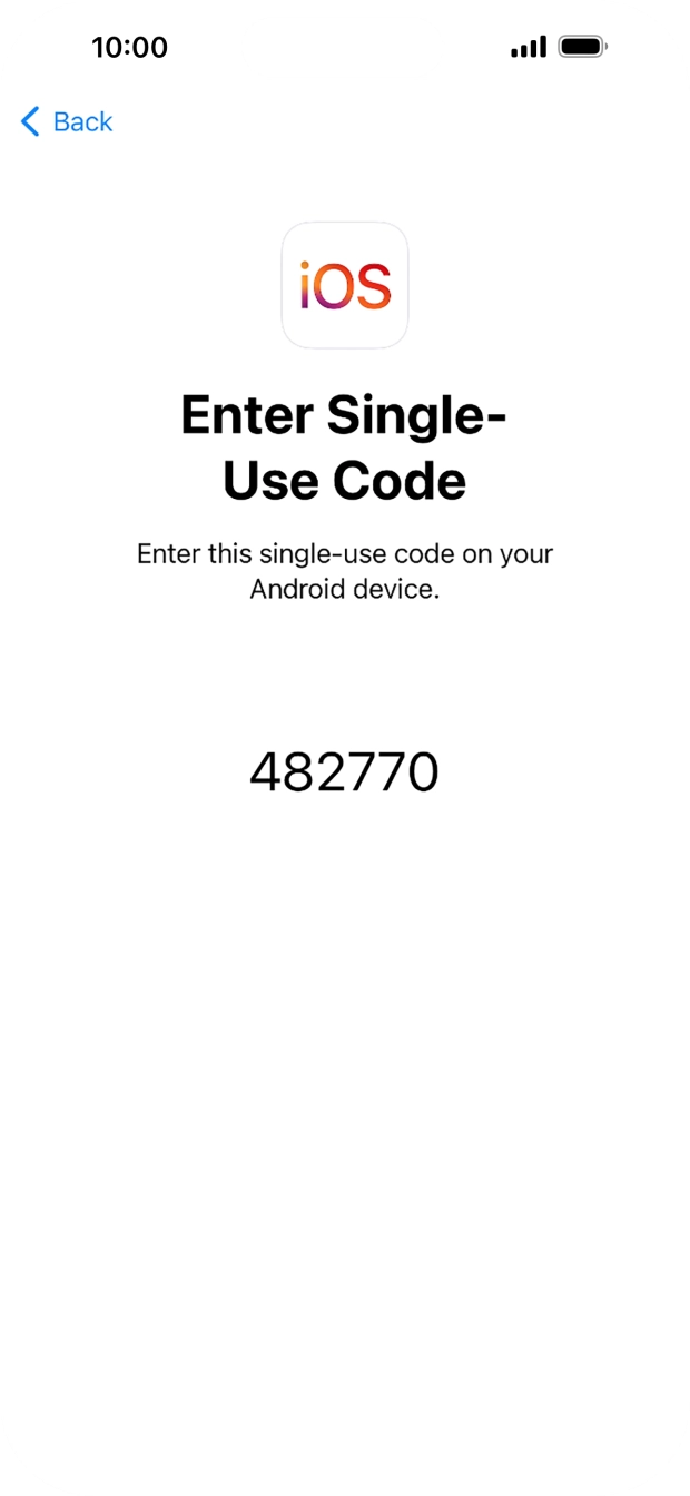 Follow the instructions on the screen and in the 'Move to iOS' app to transfer the content from the Android phone to your phone and set up your phone and prepare it for use.