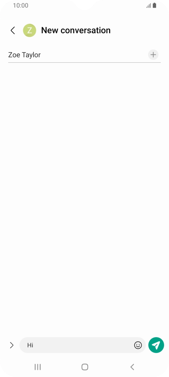 Press the send icon when you've finished your text message.