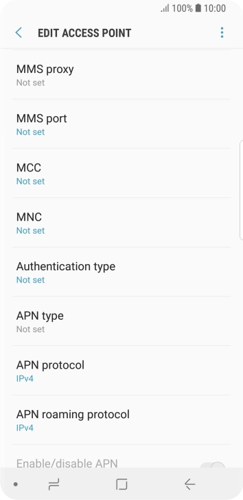 Press MMS proxy. Press MMS proxy.