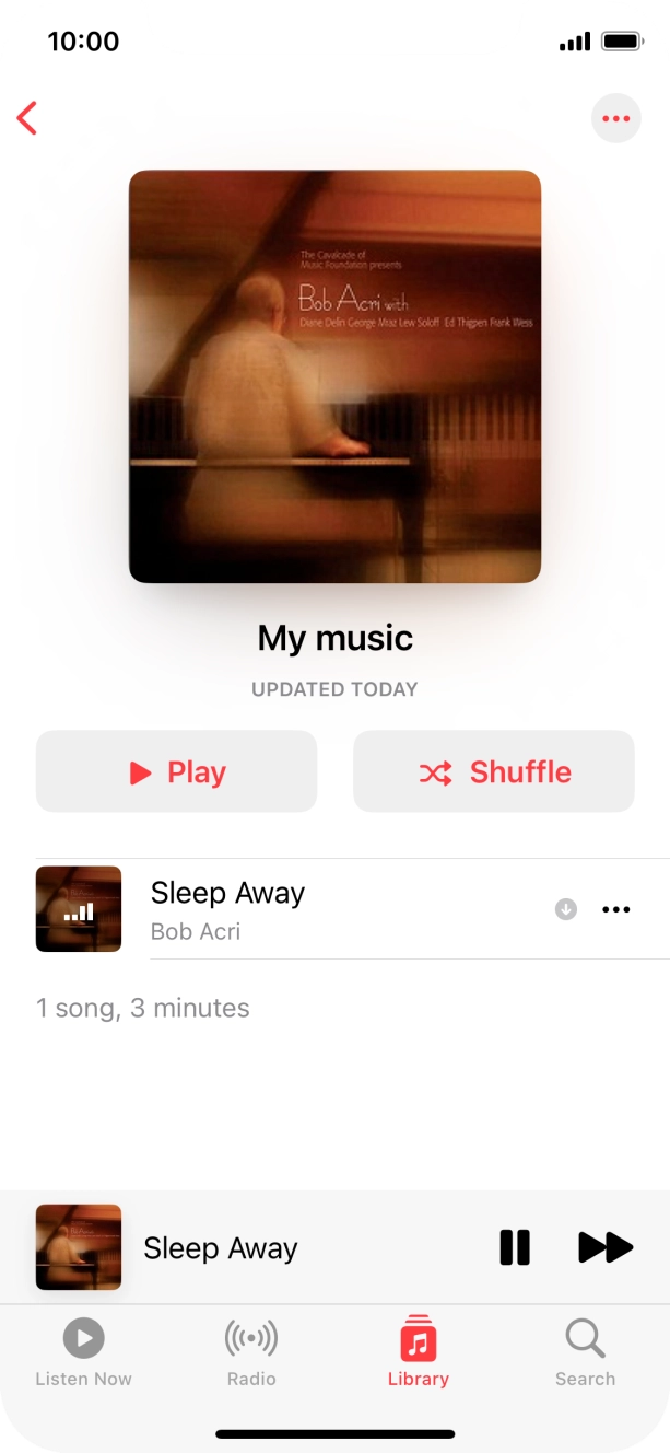 Press the song title. Press the song title.