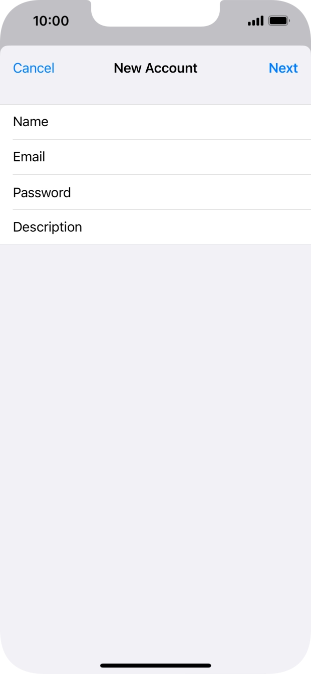 Press Description and key in the required name. Press Description and key in the required name.