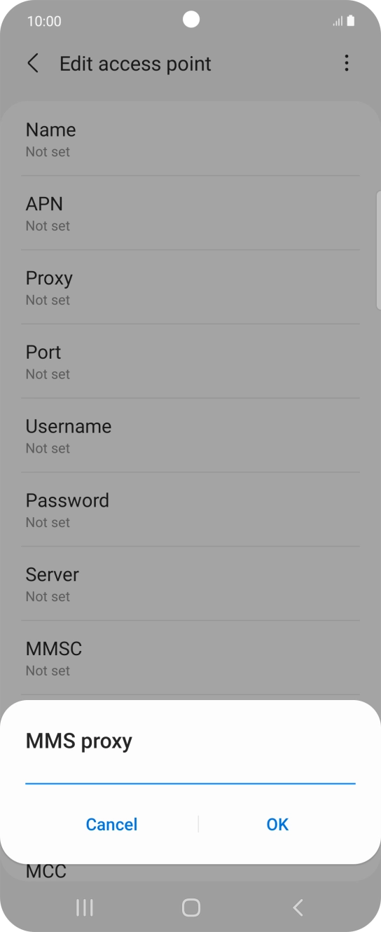 Key in 82.132.254.1 and press OK. Key in 82.132.254.1 and press OK.
