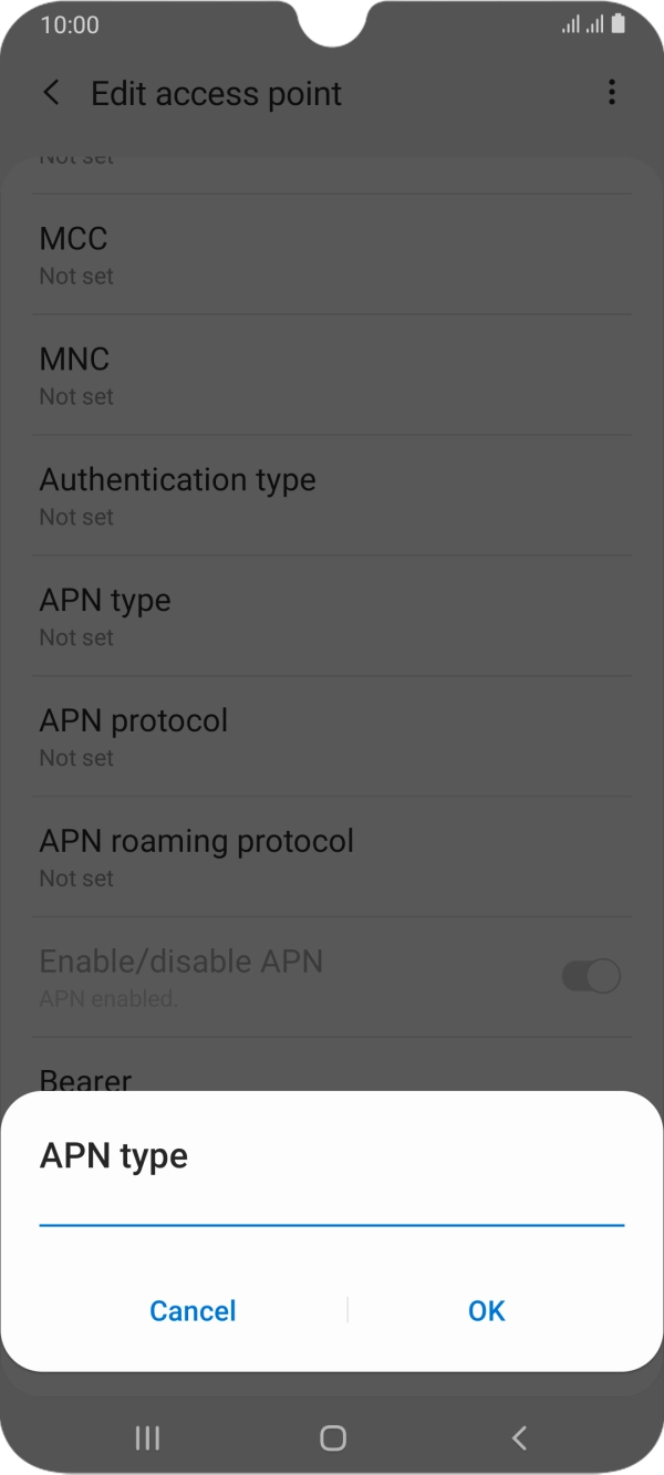 Key in mms and press OK. Key in mms and press OK.