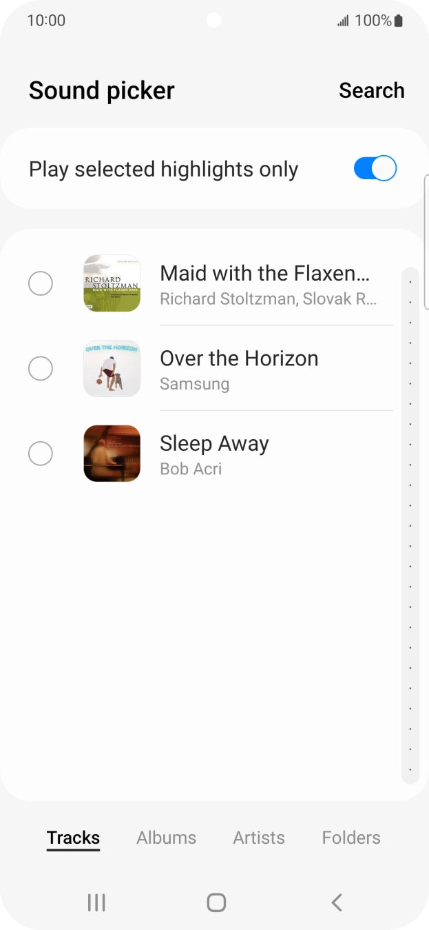 Press the required ringtones to hear them.