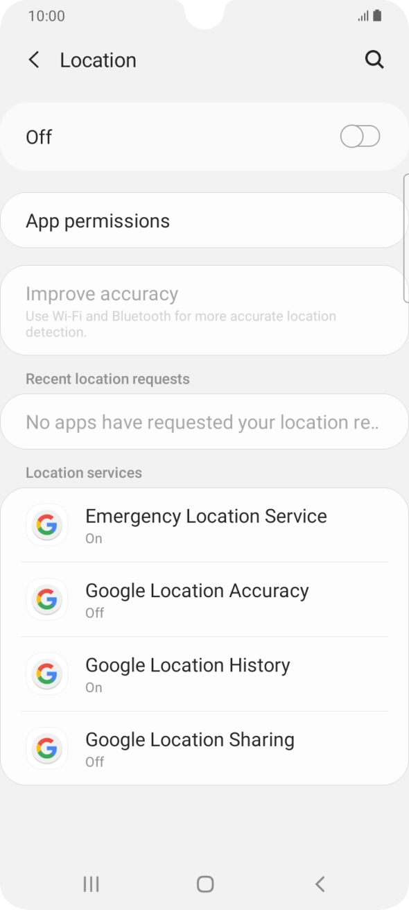Press the indicator to turn the function on or off.