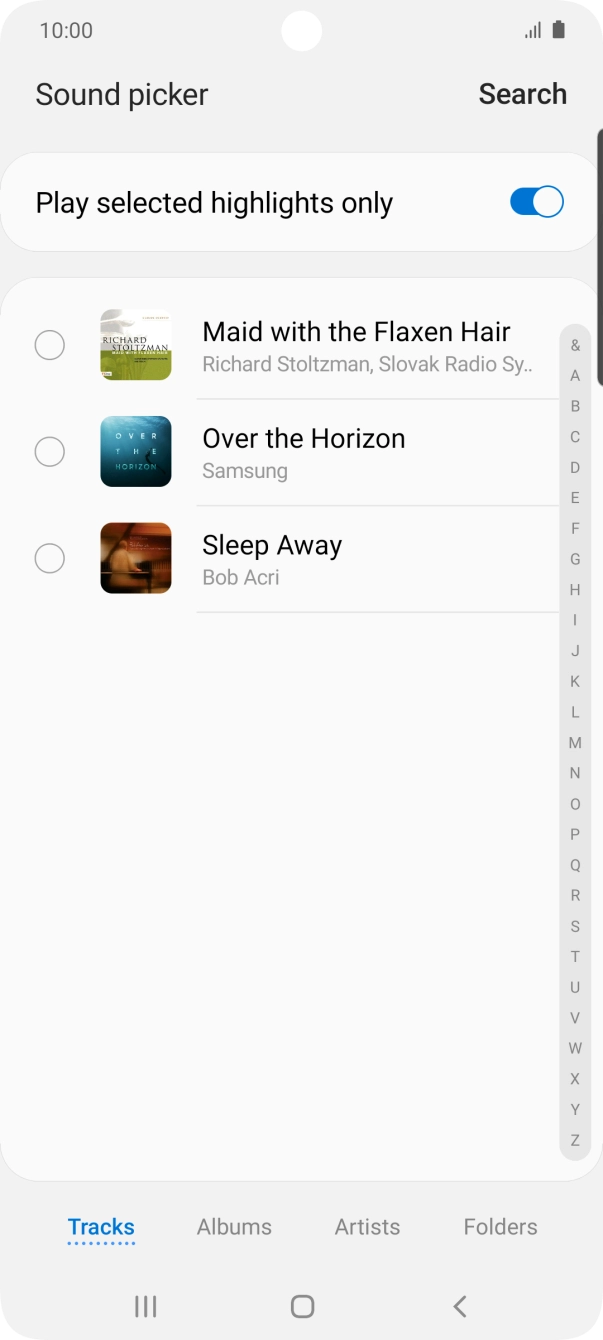 Press the required ring tones to hear them.