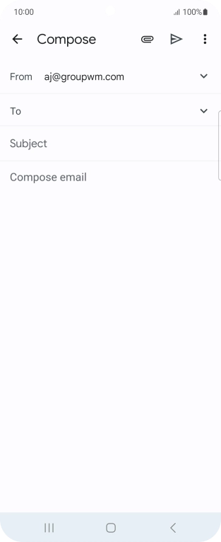 Press the field next to 'To' and key in the first letters of the recipient's name. Press the field next to 'To' and key in the first letters of the recipient's name.