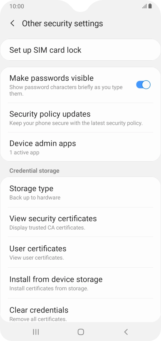 Press Set up SIM card lock.