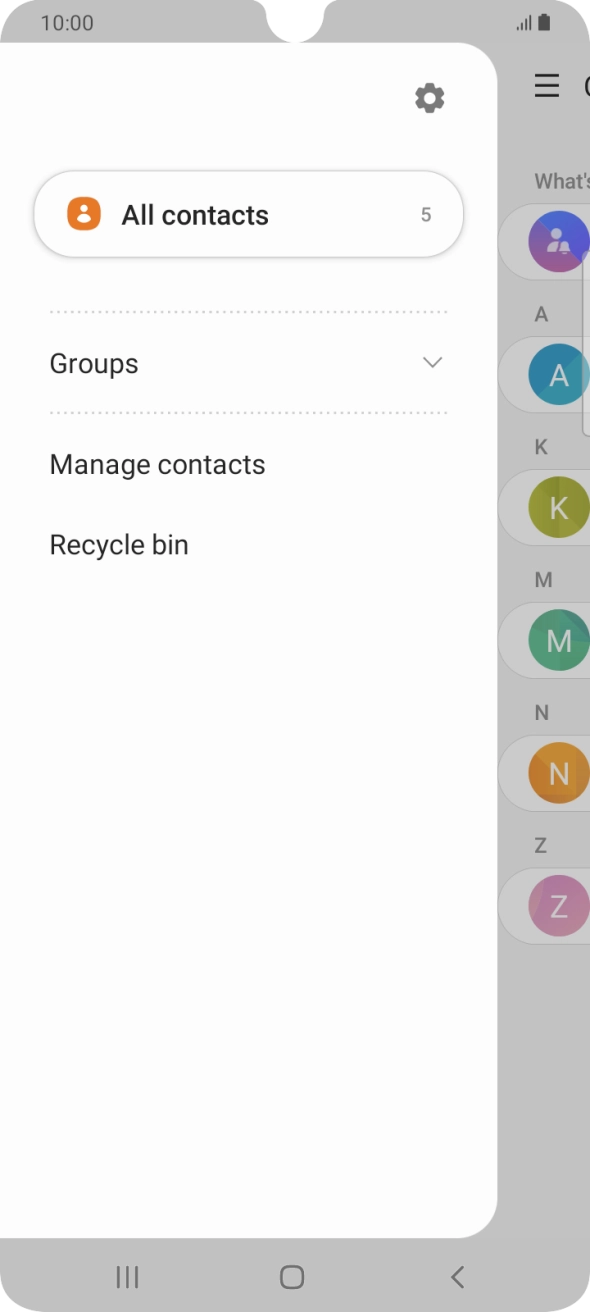 Press Manage contacts.