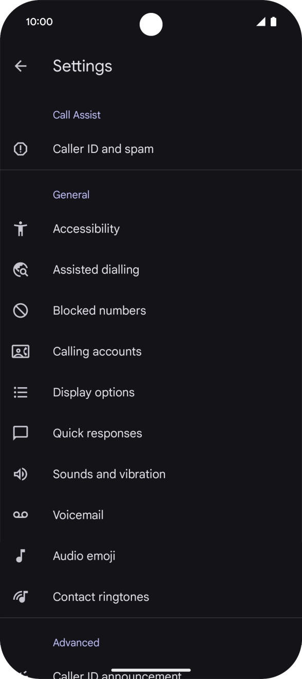 Press Calling accounts. Press Calling accounts.