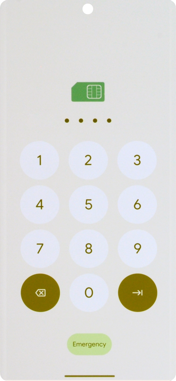 Key in your SIM PIN and press the confirm icon. The default SIM PIN is 0000.