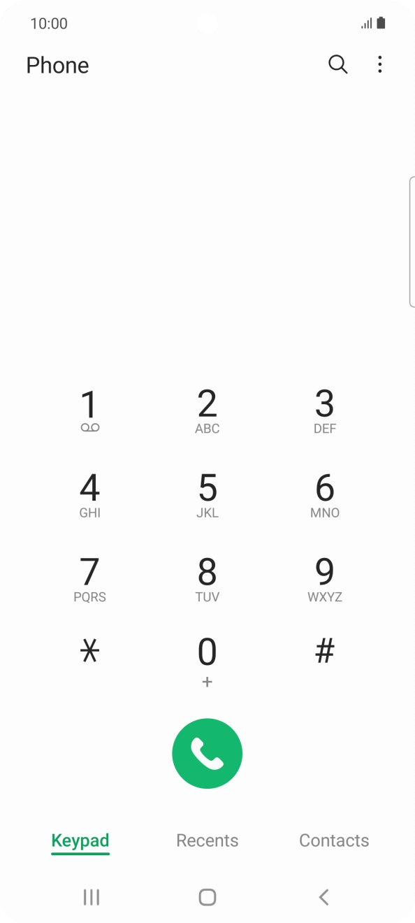 Press the menu icon.