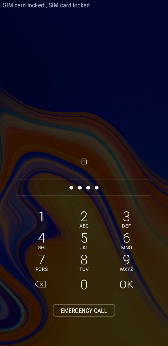 Key in your SIM PIN and press OK. The default SIM PIN is 0000.