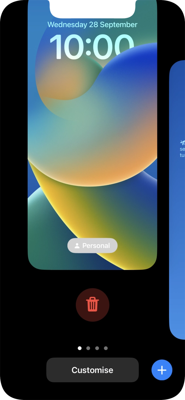 Press the delete icon. Press the delete icon.