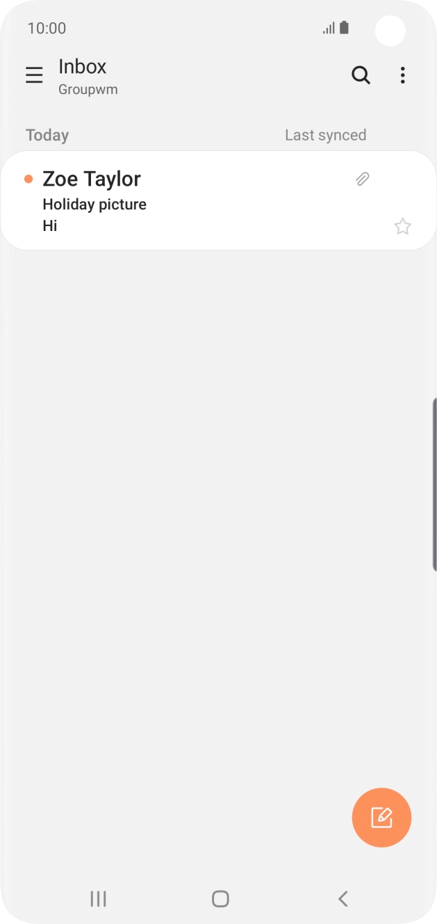 Slide your finger right starting from the left side of the screen.
