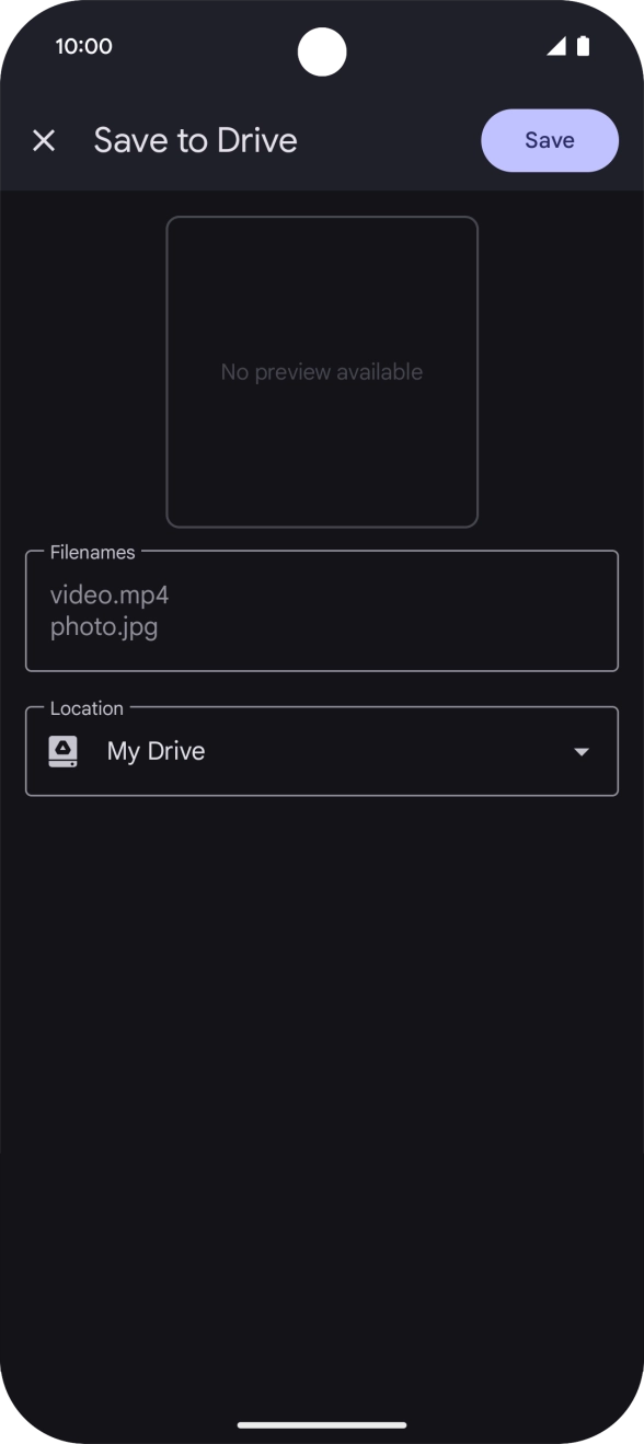Press the field below 'Location' and go to the required folder. Press the field below 'Location' and go to the required folder.