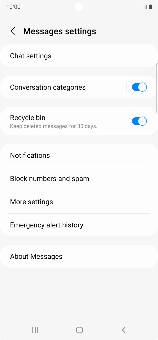 Press More settings. Press More settings.