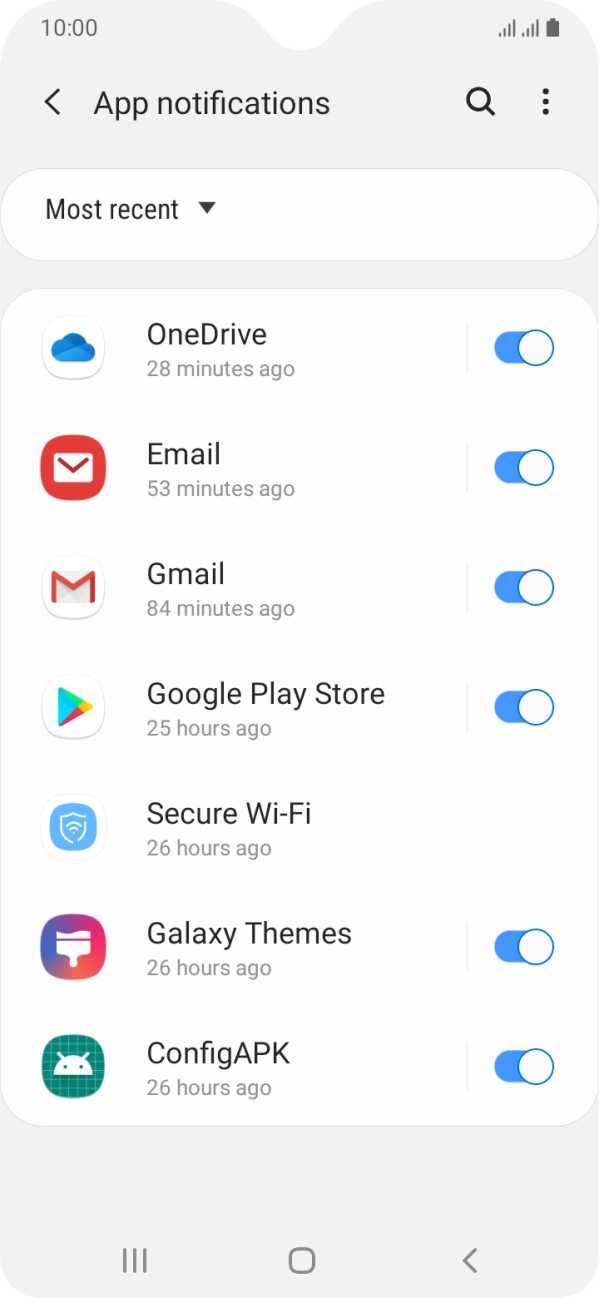 Press the drop down list. Press the drop down list.